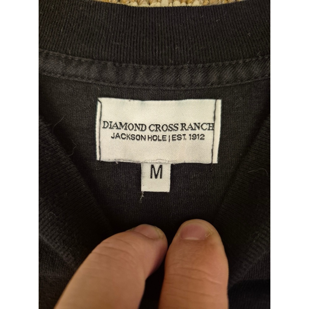Diamond Cross Ranch Keep Wyoming Wild Wolf Graphic Tee Mens Black Shirt Medium - Picture 12 of 15